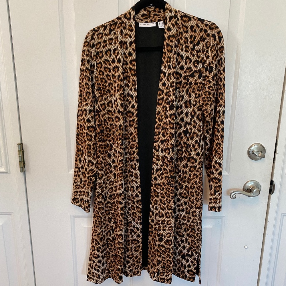 Animal Print Leopard Duster. Size S. Gently worn.